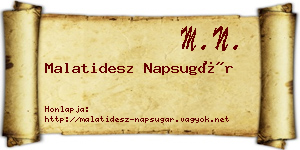 Malatidesz Napsugár névjegykártya